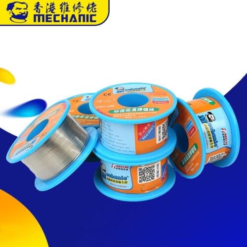 MECHANIC Lead-Free Solder Soldering Wire 0.3/0.4/0.5/0.6/0.8mm Sn42/Bi58 40g Soudure Etain Welding Tin Wire Soldering Wire Roll