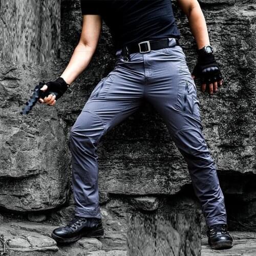 Multi Pocket Cargo Pants Work Breathable Quick Dry Army Men Pants Casual Summer Loose Military Tactical Trousers Cross-pants 5XL