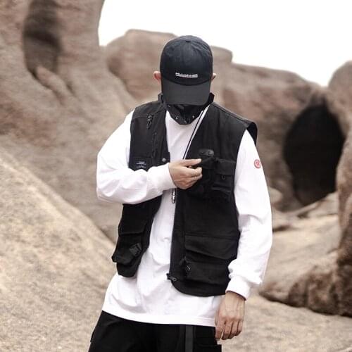 Men Back To The Future Two-color Functional Vest Simple Vest Street Fashion Street Tactical Personality Jacket