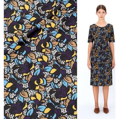 New Dress Printed 100% Polyester For Sewing Fashion Clothing Handmade DIY Summer Fabric Cloth Per Meter Hot Alibaba Express