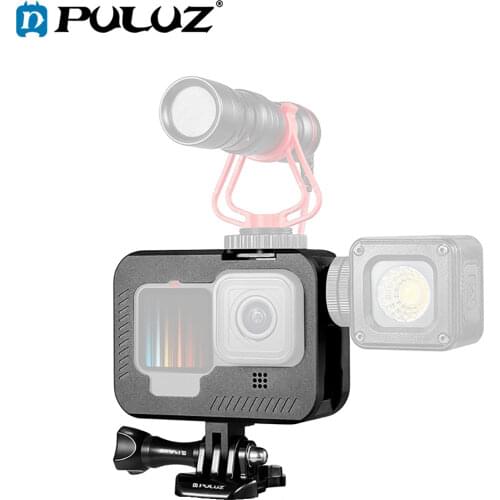 PULUZ Cage For GoPro HERO9 Black Metal Border Frame Mount Protective Case Shell Cover & Buckle Basic Adapter & Screw Accessories