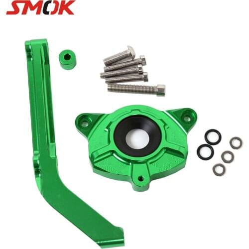SMOK Motorcycle CNC Aluminum Alloy Adjustable Steering Damper Stabilizer Bracket Mounting Kit For Kawasaki Z1000 2014-2016