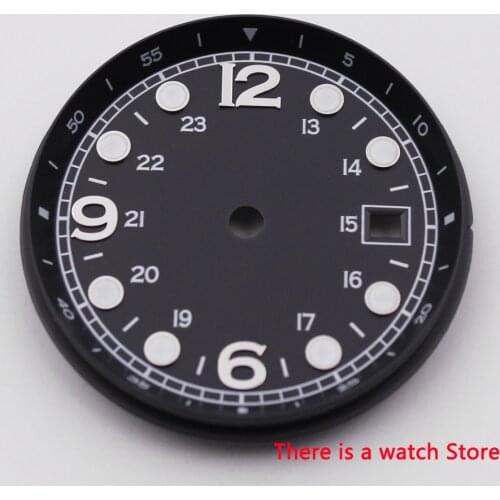 33MM BLIGER Sterile Dial Date Window Luminous Marks Fit for ETA 2824 2836 MIYOTA 8215 821A Movement Watch Dial