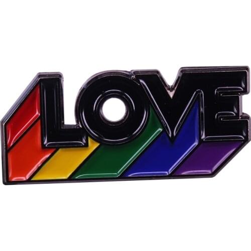 Rainbow love badge LGBT gay pride pin beautiful art jewelry Valentine gift