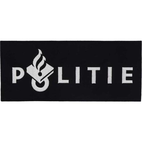 POLITIE Embroidered punk biker Patches Clothes Stickers Apparel Accessories Badge HOOK IRON ON BACKING