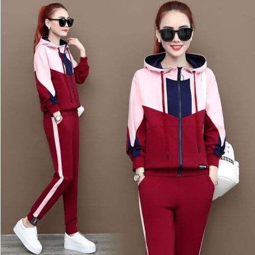 2021 Spring Autumn Long Sleeve Women Clothes Korean Loose Casual Sportswear Suit Female Plus Size Sweater Fashion Two Piece Set
