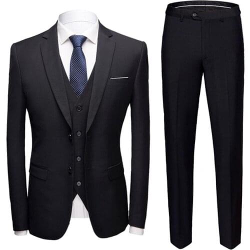 Sleeveless Waistcoat All Match Straight Pants Plus Size Men Suit Set for Work