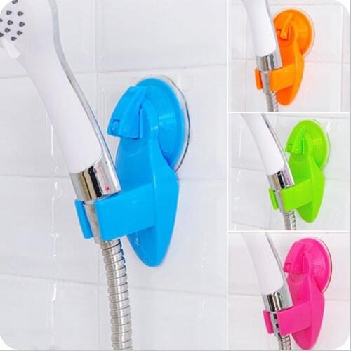 1pc New Bathroom Movable Bracket Powerful Suction Shower Seat Chuck Holder Strong Attachable Shower Head Holder