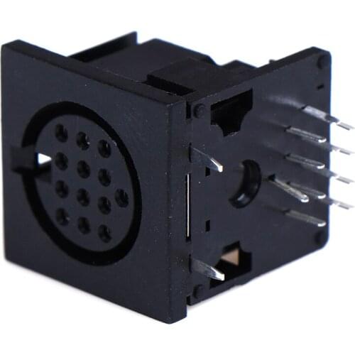 1PCS DIN Plug Jack 13 Pin Female Circular Jack Female PCB Mount Connector S Terminal