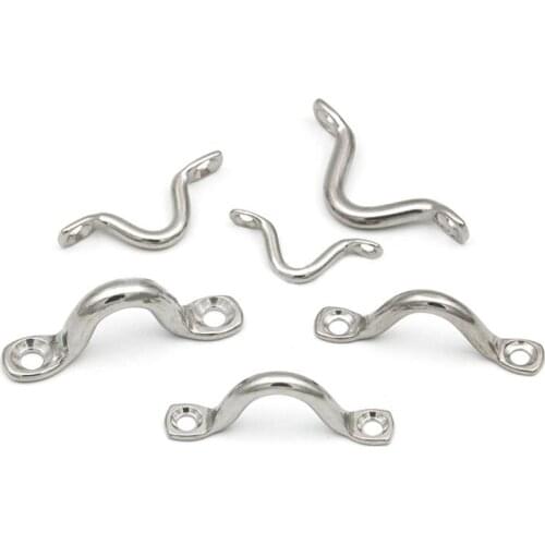 10PCS M5 304 Stainless Steel Pad Eye Strap for Boat Door Handle Pull Door Knob