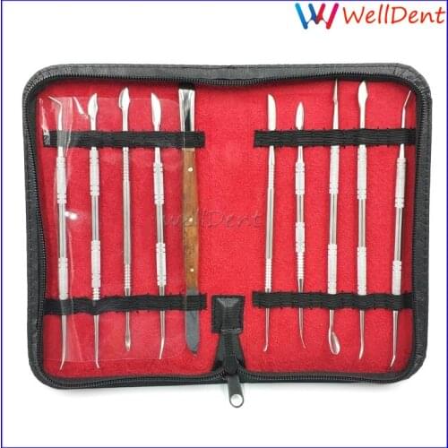 10 PCS Dental Wax Carving Lab Equipment Tool Set Surgical Dentist Knife Tool Kit Dental Instrument
