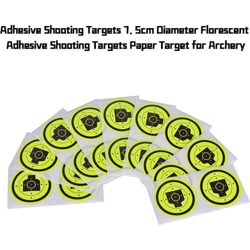 Adhesive Shooting Targets 7.5cm Diameter Florescent Adhesive Shooting Targets Paper Target for Archery