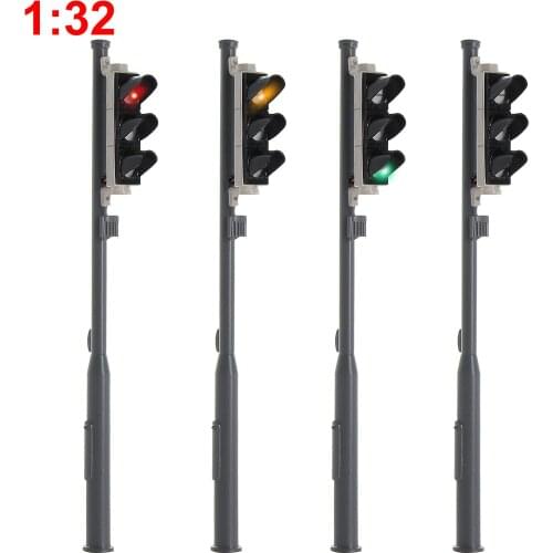 4pcs I Scale Model Traffic Signals Red/Yellow/Green 1:32 Block Signal 11.5cm Traffic Light JTD329RYG