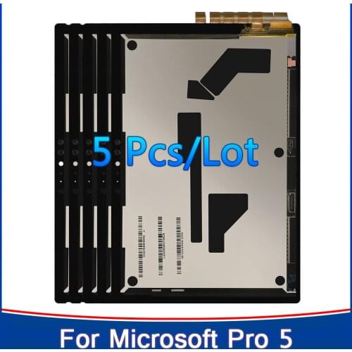 5 Pcs Lcd Screen Replacement For Microsoft Surface Pro 5 1796 LCD Display Touch Digitizer Assembly LP123WQ1 For Surface Pro5 Lcd