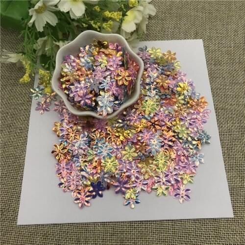 25g 12mm Mixed Color Flower Sewing Garment Accessories,Clothing accessories,DIY Sequins scrapbooking shakes