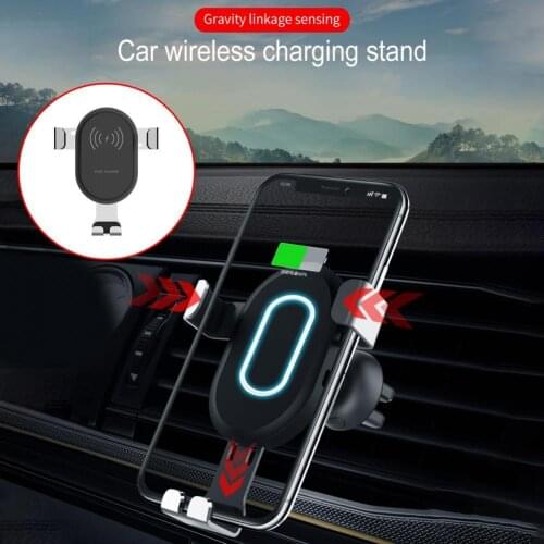 BQ001 Wireless Charger Gravity Expansion 360 Degree Rotation Aluminum Alloy QC3.0 Phone Charger Bracket Universal Car Charger