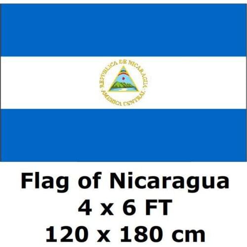 Nicaragua Flag 120 x 180 cm 100D Polyester Large Big Nicaraguan Flags And Banners National Flag Country Banner