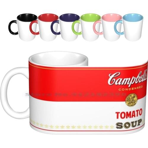 Campbells Soup Ceramic Mugs Coffee Cups Milk Tea Mug Campbell Soup Pop Student Cool Tumblr 60s Home Tomato Kitchen Cook