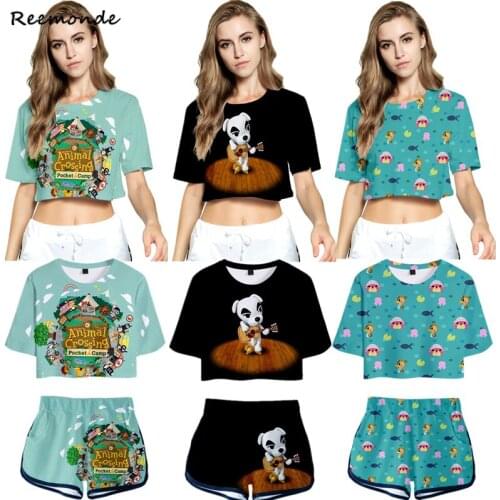 Animal Suits Cosplay Cross Costume Shirt Summer Top Shirt Shorts Set Girls Women Short Sleeve Sport Shorts Running Clothing