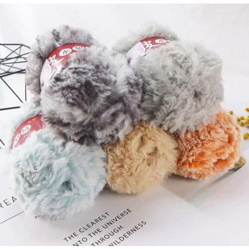 Fur otter line fur velvet imitation mink hand-woven stick needle vest shawl scarf coat line yarn crochet