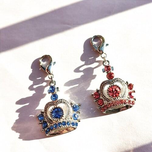 Cute Princess Dog Tags Cat Puppy Pet Alloy Rhinestone Crown Collar Pendant Dog Accessories Crown Pet Jewelry Dropshipping