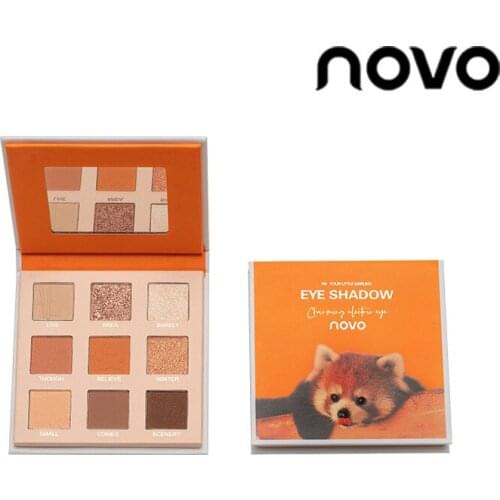 NOVO5342 Cute Animal Matte Eyeshadow Pallete Waterproof Long Lasting Makeup Powder Easy To Wear Maquillaje Palet Square Cosmetic