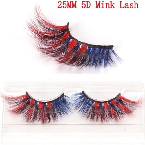 Makeup Mink Color Lashes False Eyelashes 3D Mink Lashes Colorful Long Dramatic False Eyelashes Extension Long 5D Mink Lashes