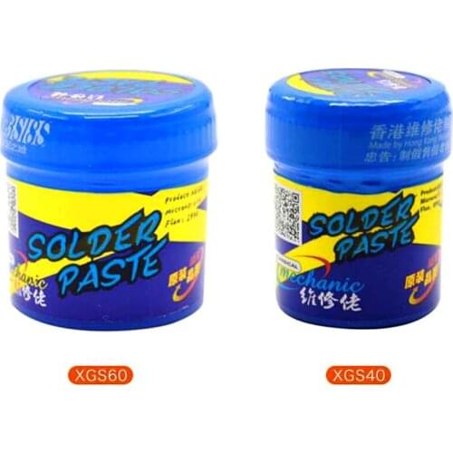 MECHANIC XGS60/40 NEW Lead-Free Low Temperature Welding Paste BGA Soldering SMT Welding Paste Flux For Iphone A8 A9 A10 A11