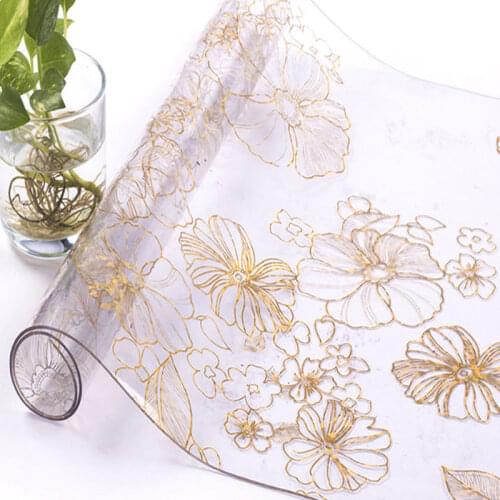 1.5mm PVC Transparent Tablecloth Waterproof Plastic Mat Table Cloth Soft Glass Oil-proof Table Cover Protector Desk Table Dining