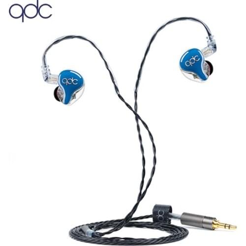 QDC HiFi 8 Units Balanced Armature In-Ear Earphones Sound Insulation Subwoofer Earphones Blue