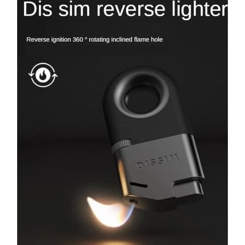 DISSIM Portable Plasma Arc Lighter Mini Inverted Lighter reverse Retro Creative Electric Flame Windproof Lighters for Cigar