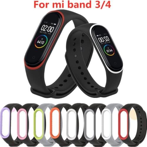 Mi Band 3 Strap bracelet Silicone Wristband miband4 Dual Color Smart mi band 4 Band Accessories wrist Strap for Xiaomi Mi Band 3