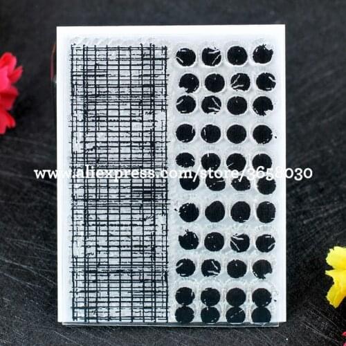 Dots and Grid Background Scrapbook DIY photo cards rubber stamp clear stamp transparent stamp 7.5x10cm 8052655