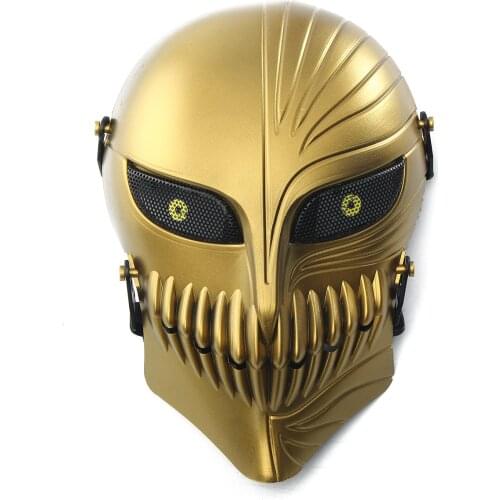 Death Ichigo Kurosaki Bleach Skull Tactical Full Face Mask Military Airsoft Paintball Halloween Party Cosplay CS Hunting Masks