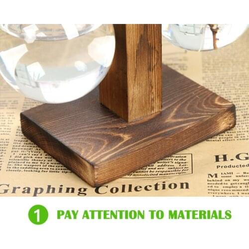 Hydroponic Plant Vase Vintage Transparent Wooden Rack Decoration for Home Garden Wedding STTA889