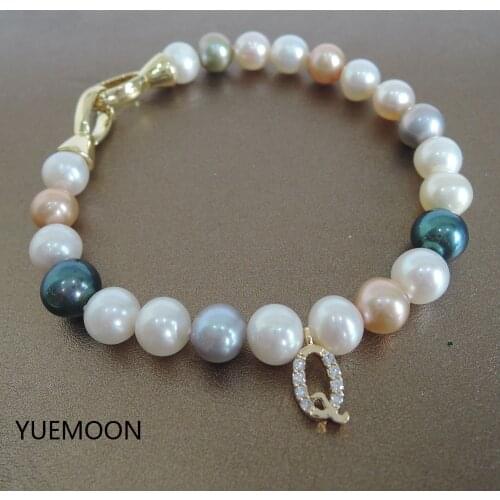 High quality BRACELET made of 100% NATURE FRESHWATER PEARL BRACELET-AAA PEARL-ROUND SHAPE PEARL