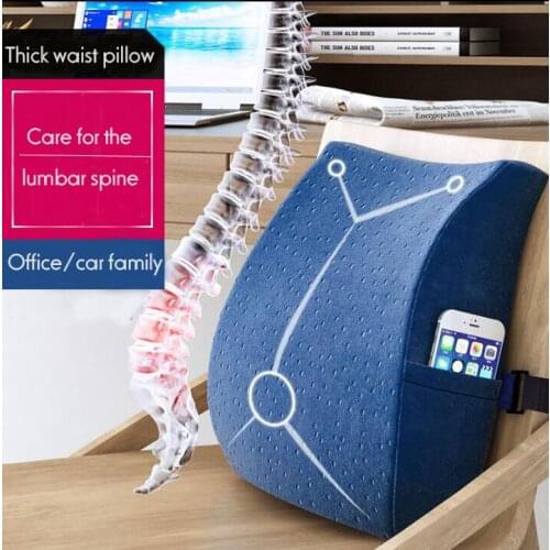 Spine Protection Memory Foam Lumbar Support Back Cushion Lumbar Lower Back Cushion Pillow