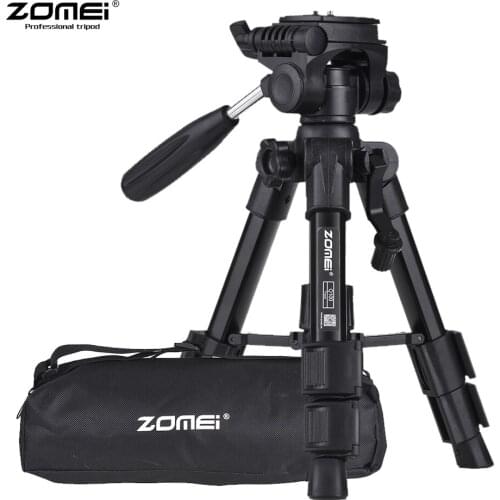 ZOMEI Q100 52cm/20" Lightweight Aluminum Camera Travel Mini Tripod with Quick Release Plate/ Carry Bag for Canon Nikon Sony DSLR