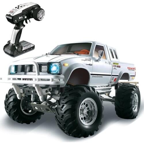 1:10 2.4G 4WD 3CH Full metal body 4X4 pickup truck Rock wheel RTR 320A independent ESC RC Four-wheel drive off-road pickup truck