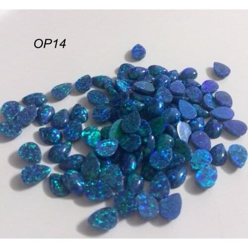 100pcs/Lot Free Shipping 5X7 MM OP14 Pear Opal ,Synthetic Fire Opal Stone,Pear Cabochon Opal for Body Piercing Jewelry