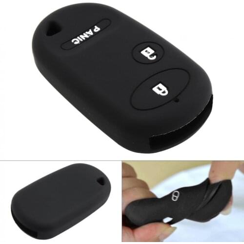2 Buttons Silicone Smart Remote Car Auto Key Case Protector Holder for Honda Civic Element Accord CRV Insight Pilot 2001-2005
