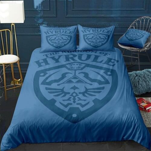 Hyrule Shield Link Duvet Cover Comfortable Quilt Home Decora Design Universal Bedding Set Bedclothes+Pillowcase 3pcs