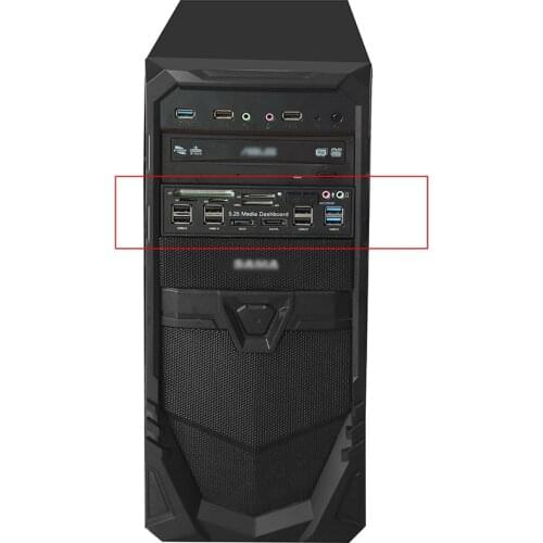 5.25 inch Optical Drive Multi-function Front Panel USB3.0 2.0 HUB Card Reader Audio ESATA