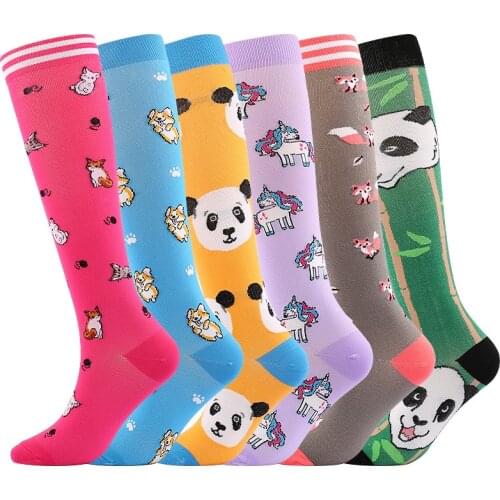 58 Styles Funny Man Compression Socks Women Nylon Animal Dog Flamingo Panda Sports Crossfit Cycling Socks Original Mens Gifts