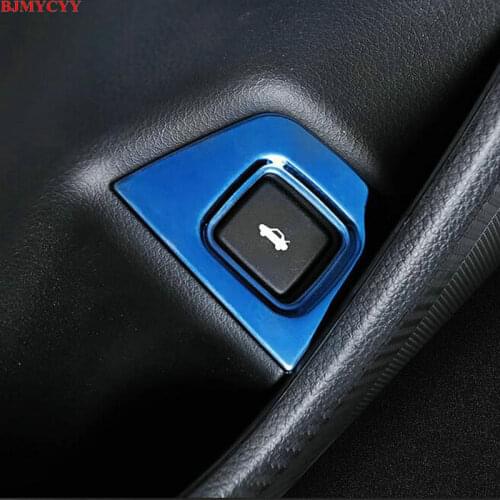BJMYCYY Car trunk switch button panel stainless steel decorative frame For Honda Accord 10th 2018 2019