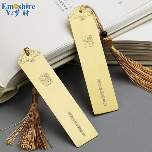 Brand Pairs Bookmark Ancient Double Classic Bookmarks Beautiful Gifts Creative Stationery Custom Lettering for Students M112