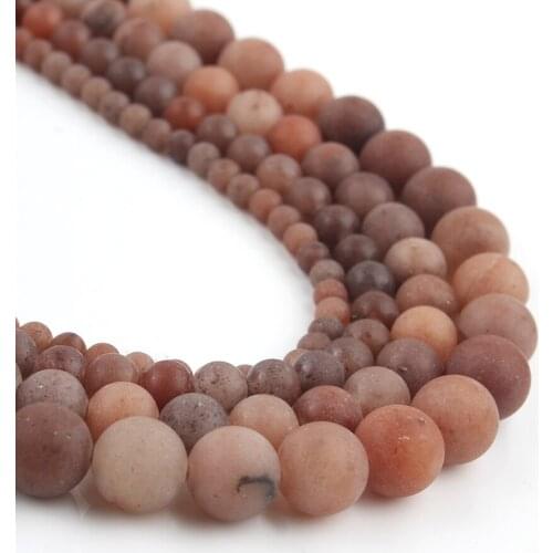 Natural Matte Aventurine Jades Stone Beads Round Loose Spacer Beads For Jewelry DIY Making Bracelet Accessorie15'' 4 6 8 10 12mm