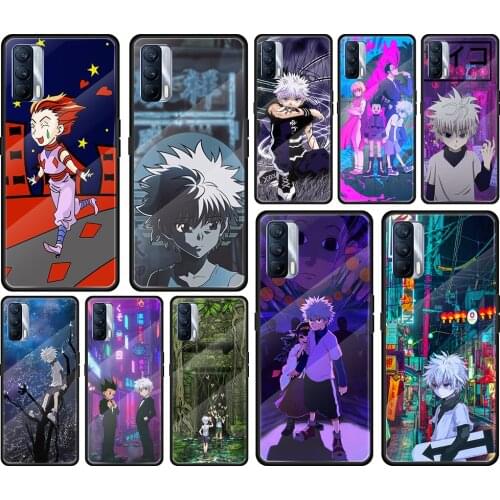 Anime Hunter X Hunters Tempered Glass Cover For Realme 7 7i XT C3 6 5 Pro for OPPO A9 2020 A52 Find X2 Lite Phone Case