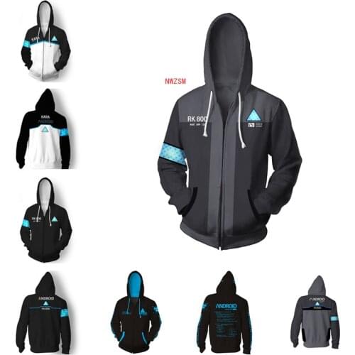 Detroit Become Human Hoodie Sweatshirt Anime Cosplay Costume Hoodie Jacket Coats Men Women Top
