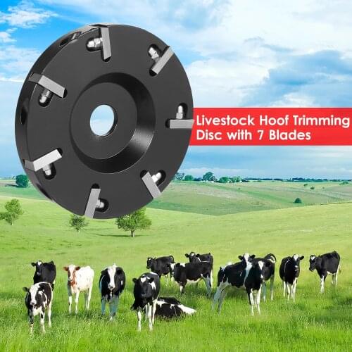 KKmoon Livestock Hoof Trimming Disc Plate Hoof Trimming Discs Hoof Grinding Discs Claws Hoof Care Tool with 7 Blades